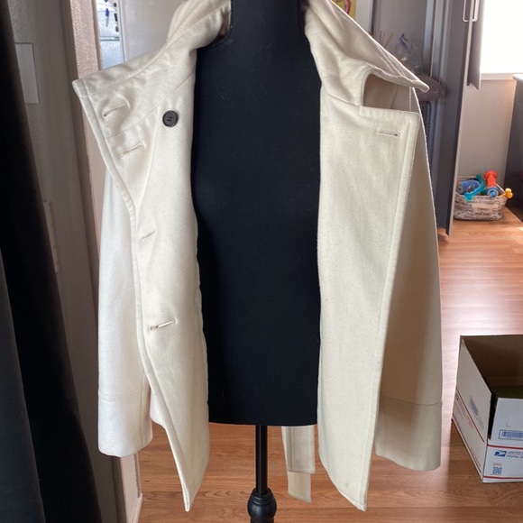Zara Cream Wool Coat - Picture 7 of 10